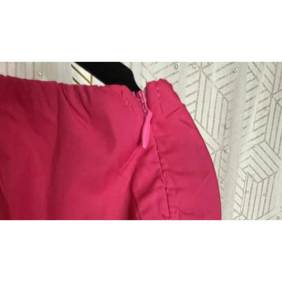 Zesica Women's Rose Pink One Shoulder Ruffle Swing Mini Dress Sz Small - Picture 6 of 6